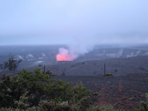 Kilauea Caldera at dusk