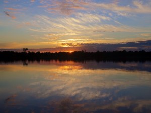 Sunset in the Amazon