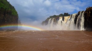 Iguazu Falls from the boat on the Argentinian side